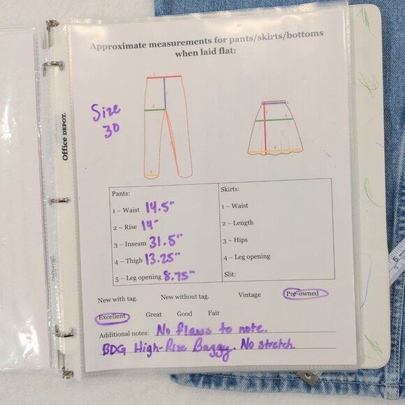 BDG High-Rise Baggy Jeans Loose Straight Leg High-Waist Medium Wash 90's Y2K - Picture 11 of 13